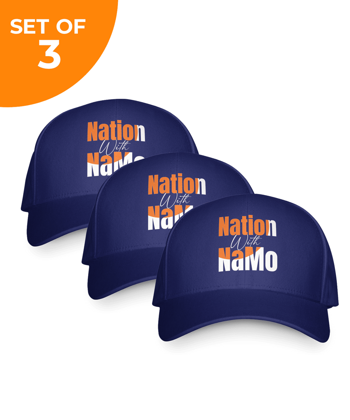 Nation with Namo Caps - Set of 3